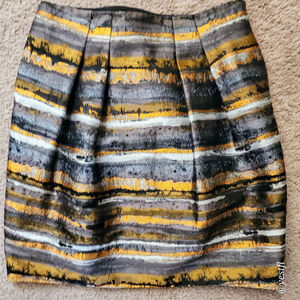 Women's Lafayette 148 New York Size 6 Gold and Black Metallic Brocade